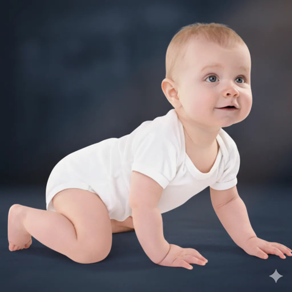 baby crawling on floor