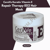 CeraVe Keratin Vitamin E Repair Therapy E02 Hair Mask jar on a white background