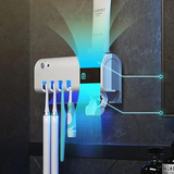 Smart UV Toothbrush Holder and Toothpaste Dispenser | Rechargeable Solar and USB